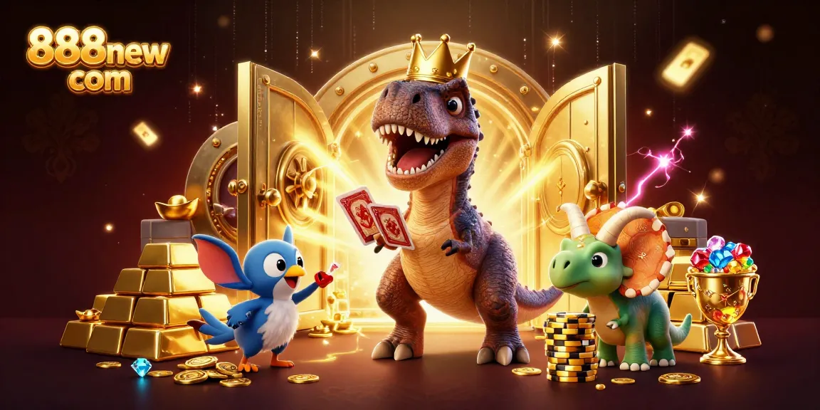 Experience thrilling action at 888new com with delightful 3D illustrations of casino games and characters.