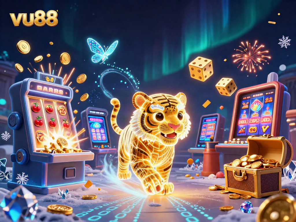 Experience thrilling wins with vu88 in this vivid 3D casino landscape filled with excitement.
