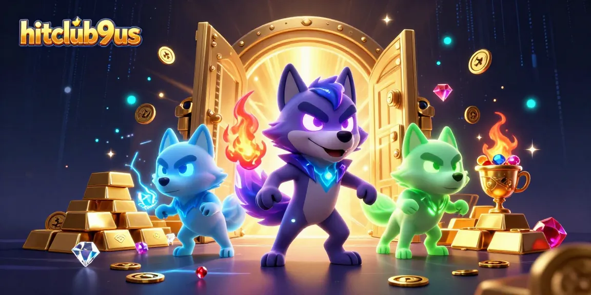 Engage in thrilling gambling excitement at hitclub9us with a mystical 3D digital illustration depicting fortune and fun.