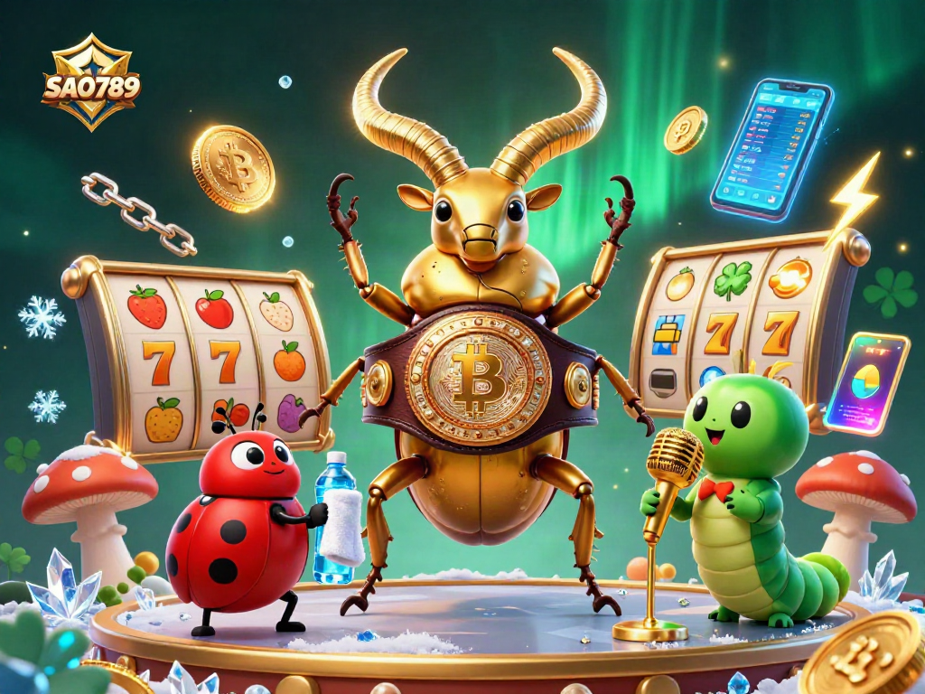 Engage with SAO789's vibrant casino world featuring thrilling games and lively characters.