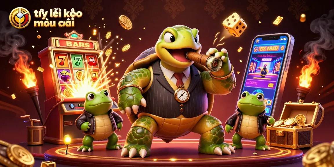 Experience thrilling tỷ lệ kèo nhà cái action in an explosive casino scene filled with winning symbols and vibrant lights.