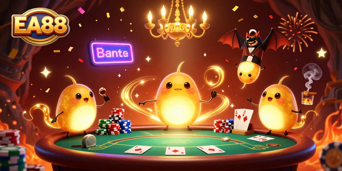 Play thrilling games at EA88 with a 3D glowworm casino atmosphere, including poker and celebration.