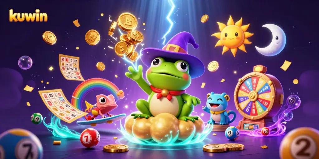 Kuwin transforms your gaming with a vibrant lottery scene filled with exciting elements and energy.