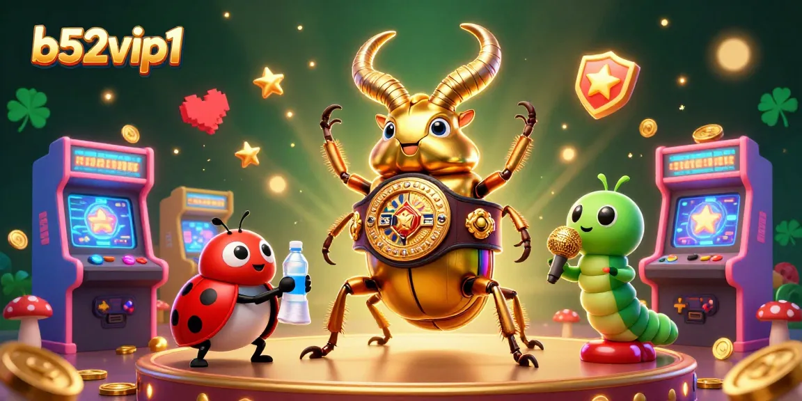 Engage with b52vip1's vibrant 3D cartoon scene, featuring unique casino characters and dynamic gaming elements.