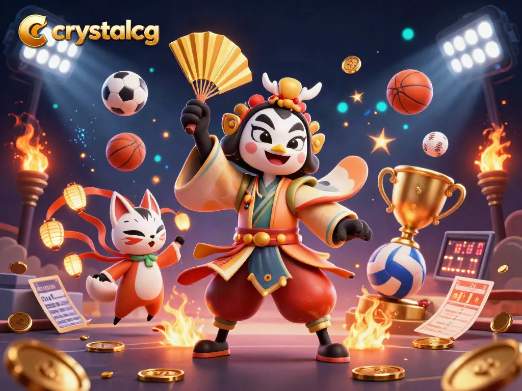 Experience the dynamic world of gambling with crystalcg's vibrant casino-themed illustration featuring kabuki warrior and sports elements.