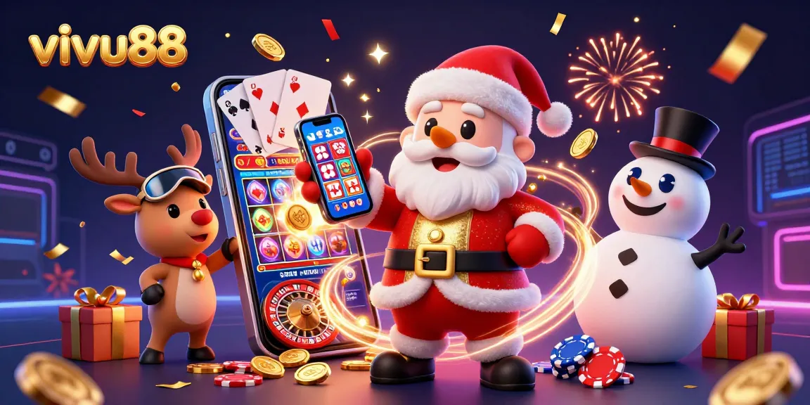 Spin slots and win big with vivu88 in this festive gambling scene!