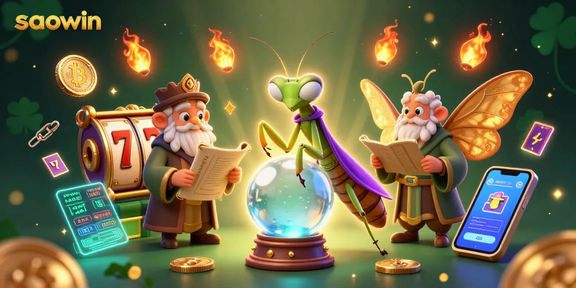 Experience saowin's thrilling slot world with mystical characters among vibrant gaming elements.