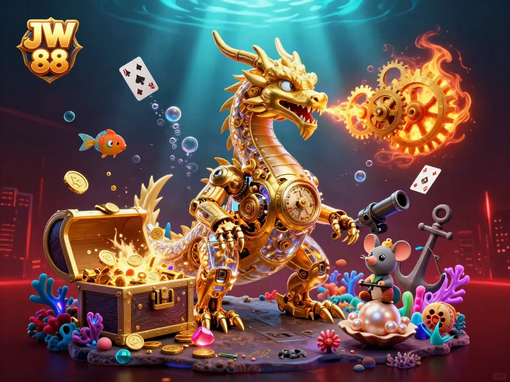 Engage in thrilling moments at JW 88 with our colorful undersea casino extravaganza featuring golden treasures and vibrant game elements.