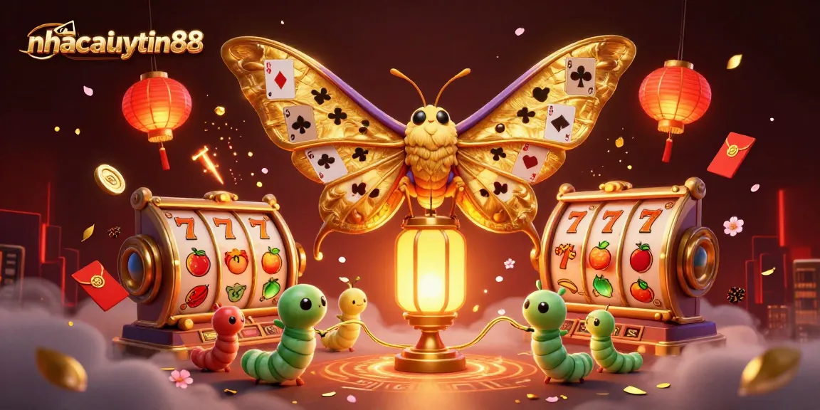 Experience the excitement of winning at nhacaiuytin88 with vibrant 3D casino elements and lively characters.
