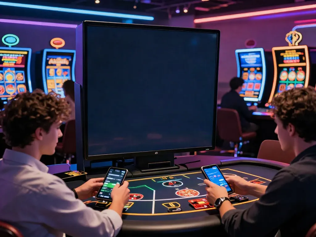 Exciting gameplay at new casinos for credit cards in a vibrant virtual gaming lounge