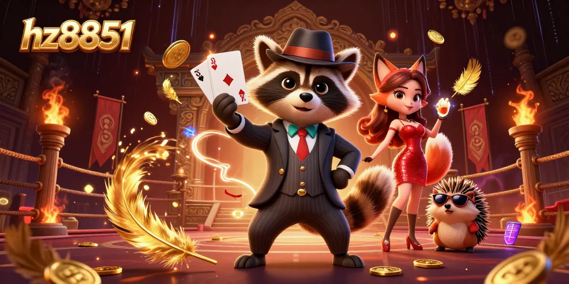 Experience thrilling gameplay at hz8851 with a dynamic group of characters in a vibrant casino setting.