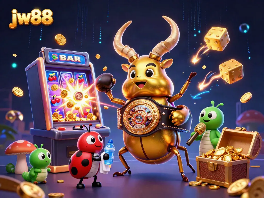 Experience thrilling wins at jw88 with dynamic casino action featuring giant beetle and ladybug corner-man.