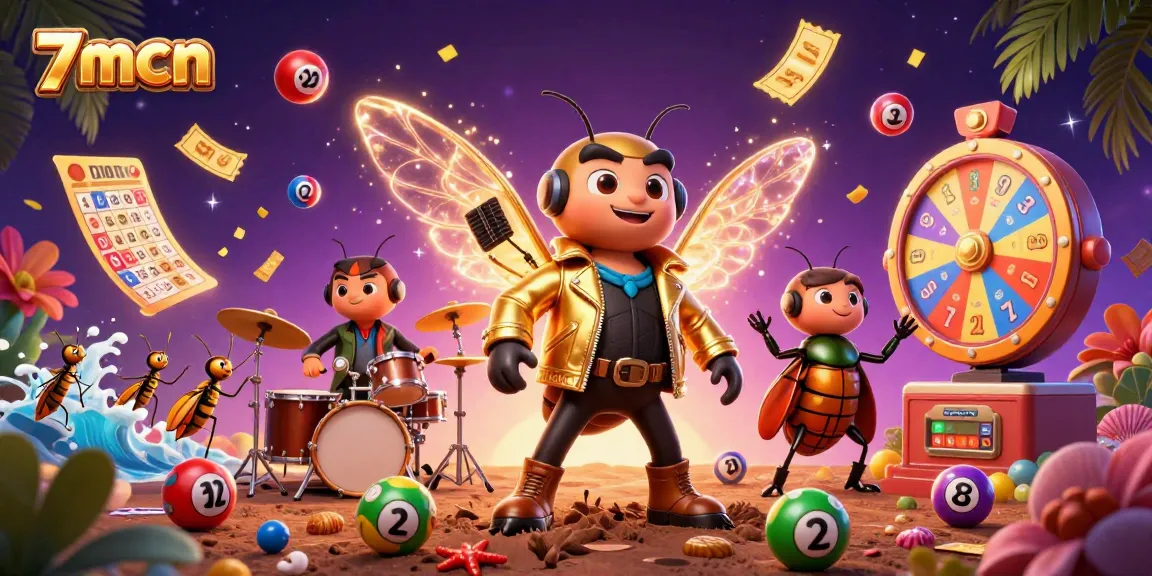 Experience vibrant gaming excitement with 7mcn's illustrated rock star casino scene.