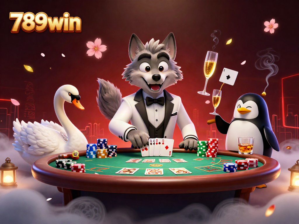 Join 789win for an exciting baccarat night with whimsical characters and rich game elements.