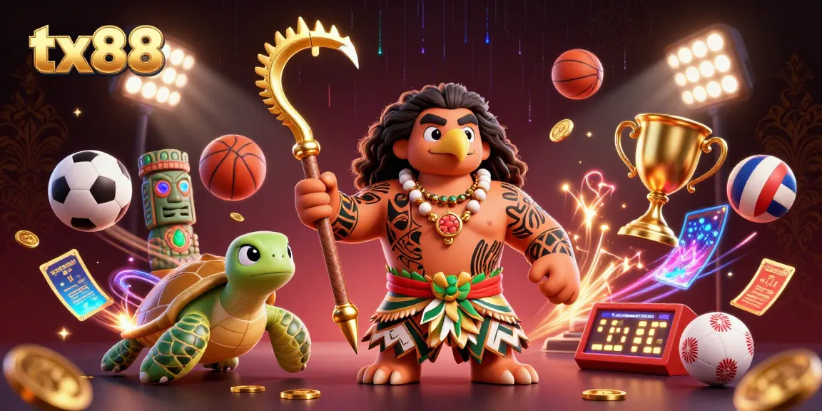 tx88 sports betting atmosphere with vibrant characters and engaging games elements.