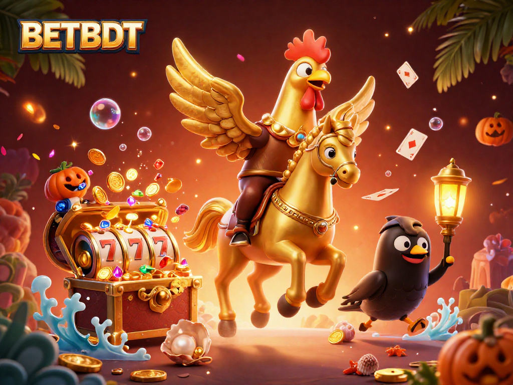 Experience winning fun at BETBDT with a thrilling 3D casino adventure featuring colorful games and characters