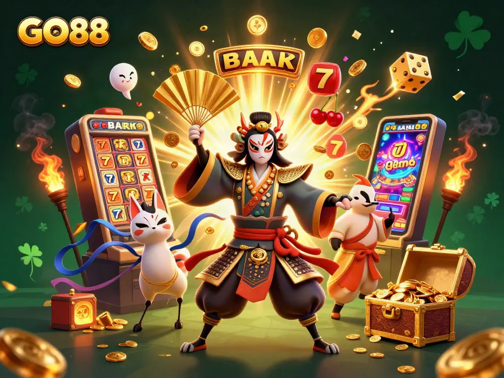 Engage with GO88's thrilling jackpot experience featuring vibrant characters and exciting casino elements.