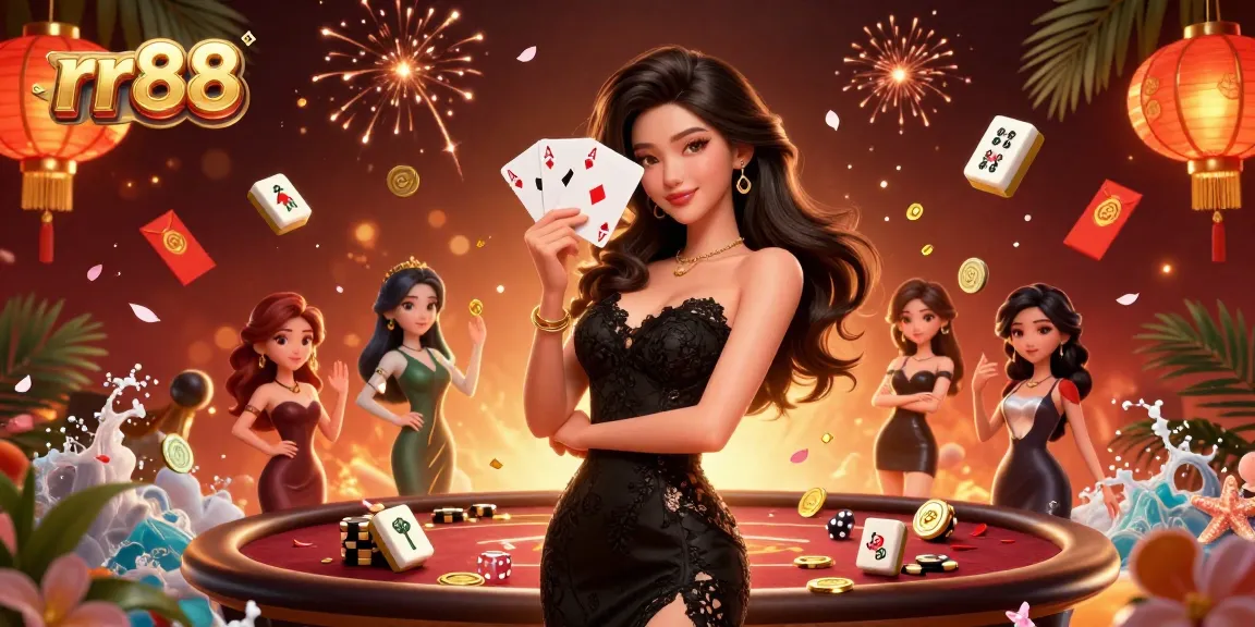 Experience thrill with rr88 in a vibrant casino scene featuring elegant gameplay elements.