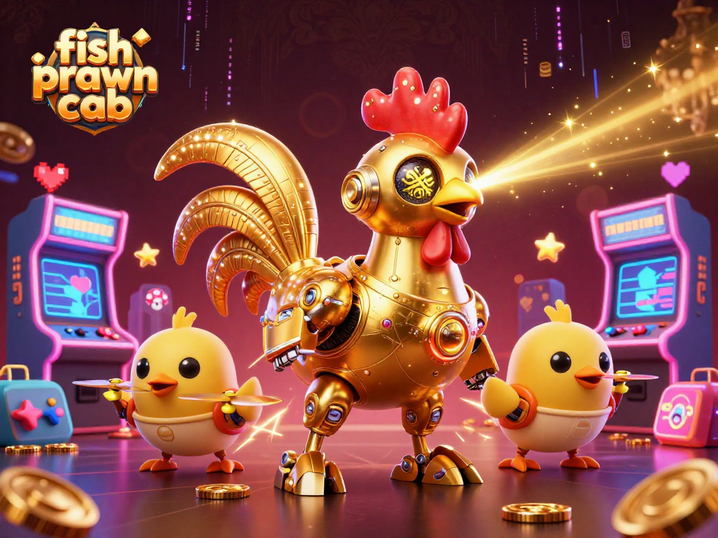 Engage in the fish prawn crab game with dynamic 3D characters in a vibrant casino setting.