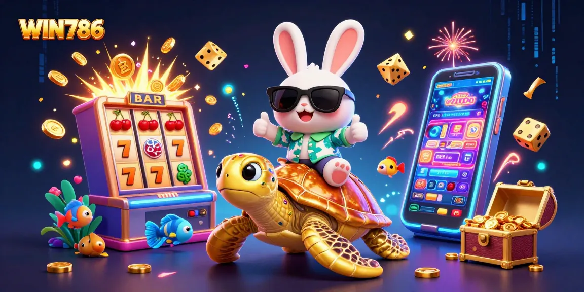 Join the excitement at WIN786 with vibrant casino elements and dynamic characters!