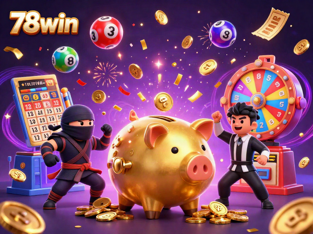 Engage with 78win in an exciting casino scene featuring winning moments!
