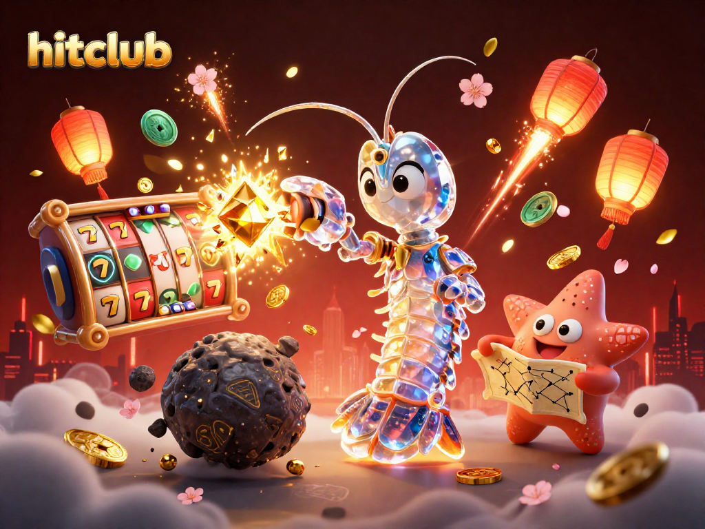 Engage with the hitclub adventure featuring a galactic samurai amidst dynamic slot elements and treasures.