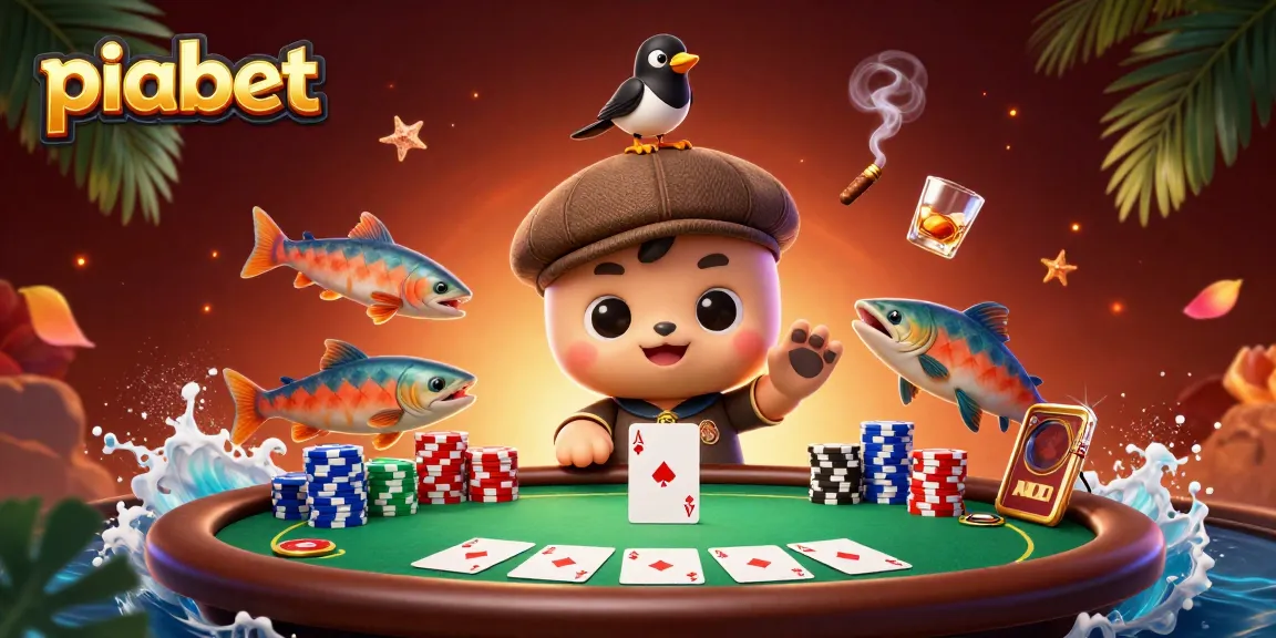 piabet ile oynarken poker masası ve şanslı oyuncular tasvir edilmiştir.