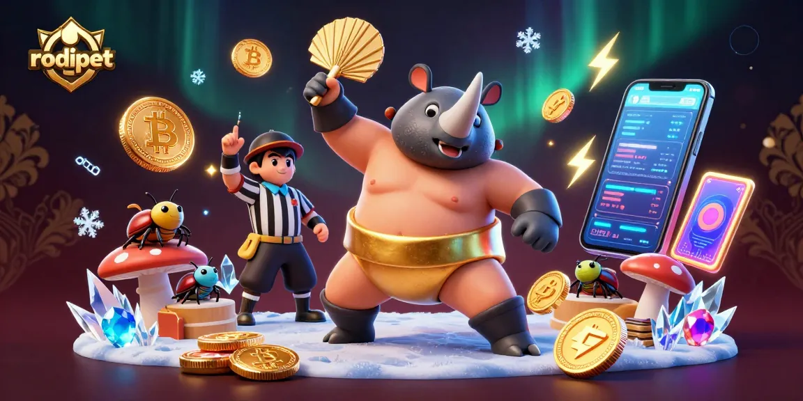Win exciting prizes at rodipet with vibrant 3D beetle characters and crypto-themed casino action