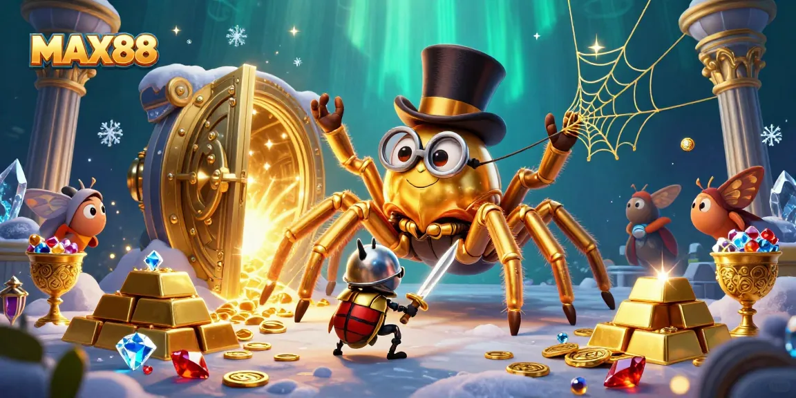 Engage with MAX88's dynamic gaming scene featuring treasure and heroic elements.