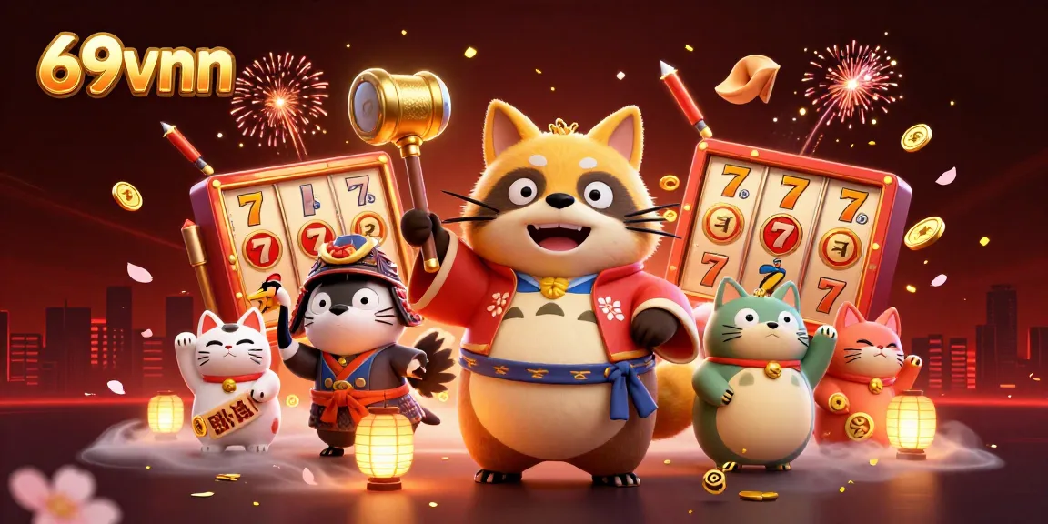 Engage in thrilling gameplay at 69vnn with cheerful tanuki and lucky elements.