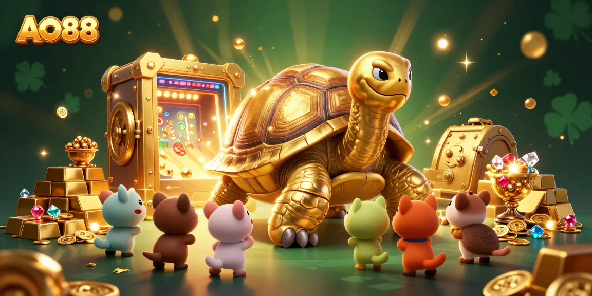 Spin the reels with AO88's captivating tortoise game, featuring treasure and excitement.