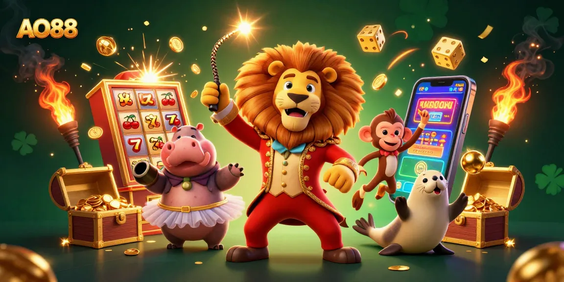 Experience winning moments at AO88 with vibrant casino activities and exciting characters.