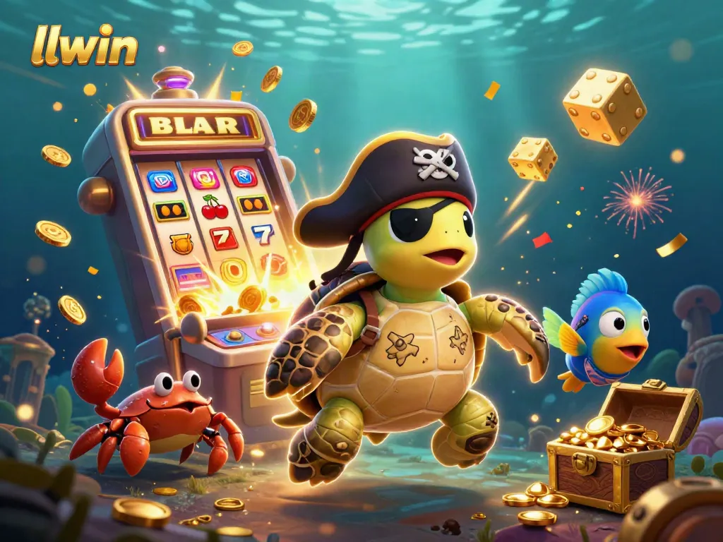 Engage in thrilling games at llwin with a vibrant 3D pirate scene filled with casino excitement.