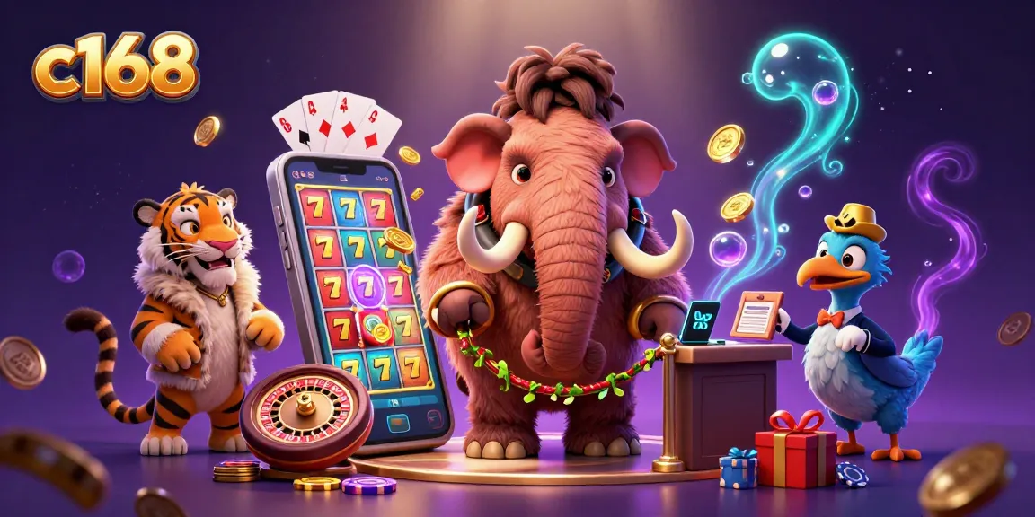 Experience exciting gameplay at c168 with vibrant slot games, charming characters, and dynamic casino elements.