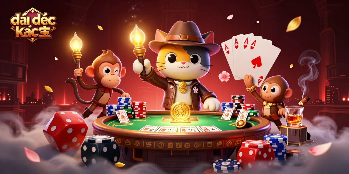 Engage in the action-packed đại dịch xác sống game with thrilling poker scenes featuring an explorer cat discovering treasures.