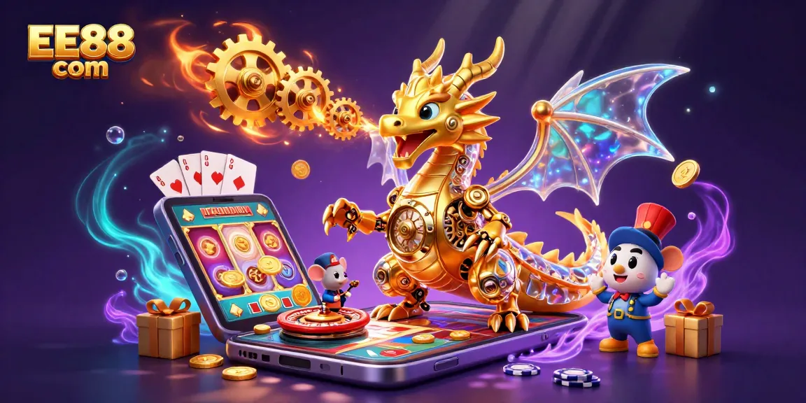Experience online gaming excitement at EE88 com with vibrant characters and dynamic casino elements.