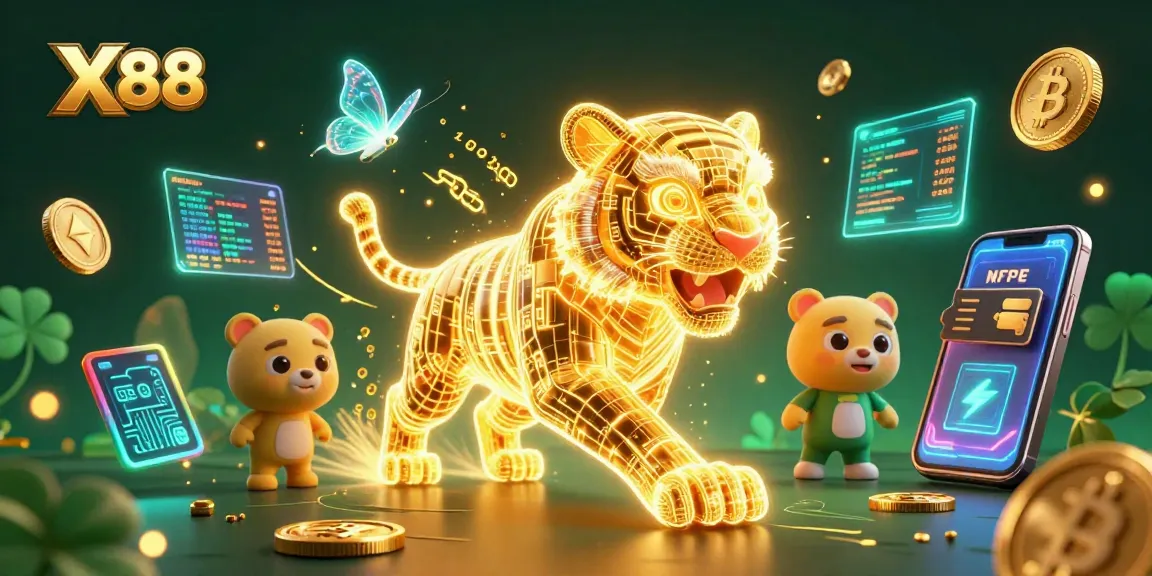 Engage in thrilling experiences at X88 where 3D characters dance amid vibrant casino energy.