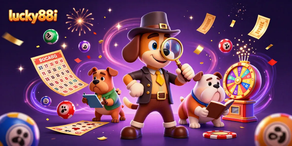 Engage with lucky88i's thrilling casino experience featuring lots of vibrant lottery elements and characters