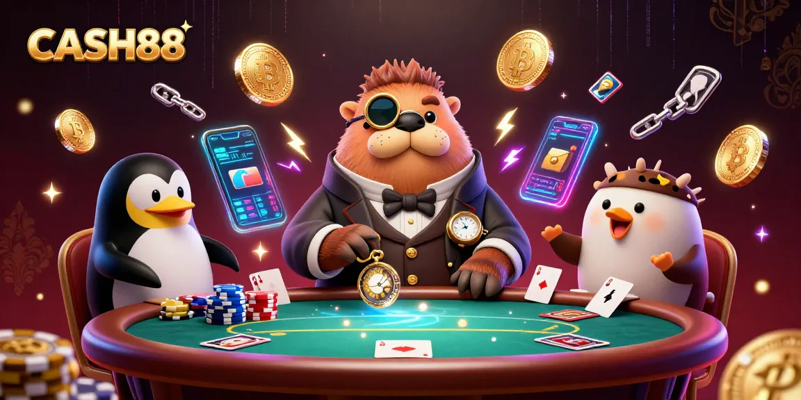 Play poker underwater at CASH88 with a jolly walrus, penguin dealer, and a bluffing pufferfish.