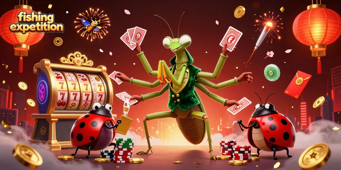 Join the thrilling fishing expedition in this vibrant casino illustration featuring animated characters and rich gaming elements.
