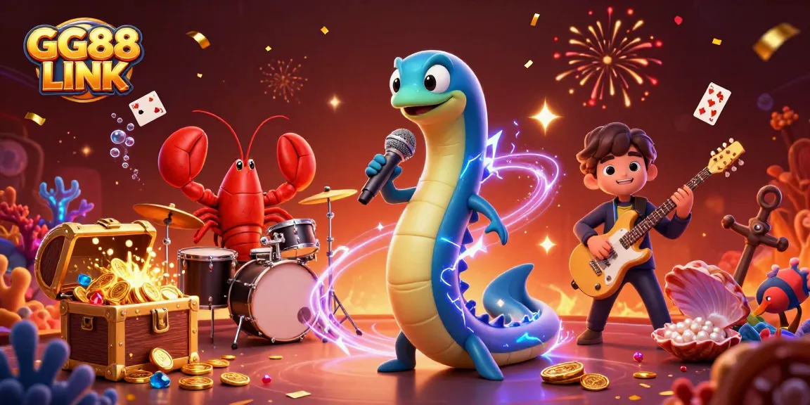 Experience the excitement of GG88 LINK with a vibrant underwater casino scene featuring unique sea creatures.