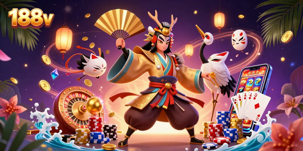 Experience the vibrant action of 188v casino with spinning roulette and golden gaming elements.