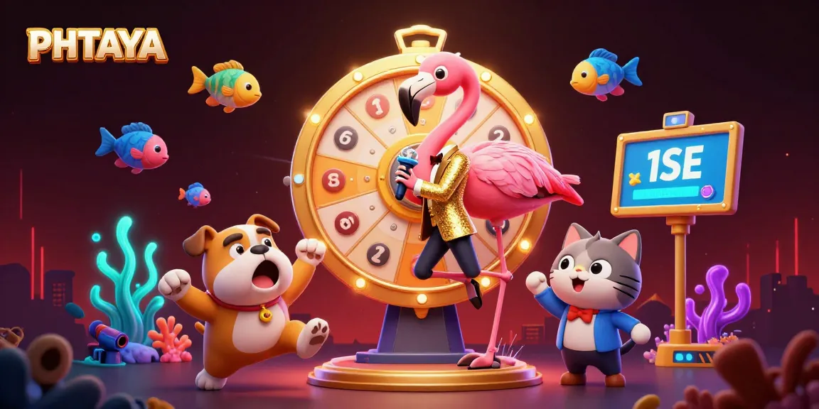 PHTAYA offers a vibrant 3D game illustration showcasing exciting fishing games, animated characters, and dynamic assets.