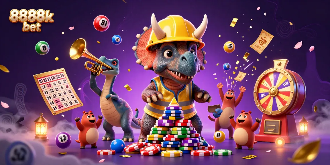 Experience excitement at 8888k bet with vibrant casino-themed 3D illustration showcasing thrilling gaming elements.