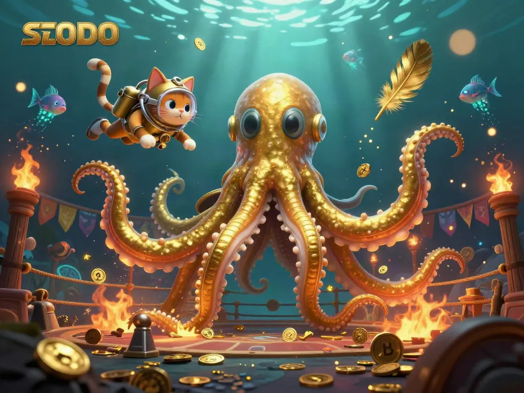 SODO kraken illustration captures the thrill of underwater casino adventures with vibrant gaming elements.