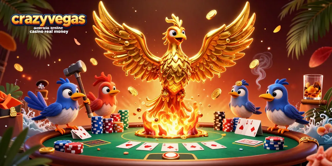 Experience the thrill at crazyvegas australia online casino real money with golden phoenix and poker elements.
