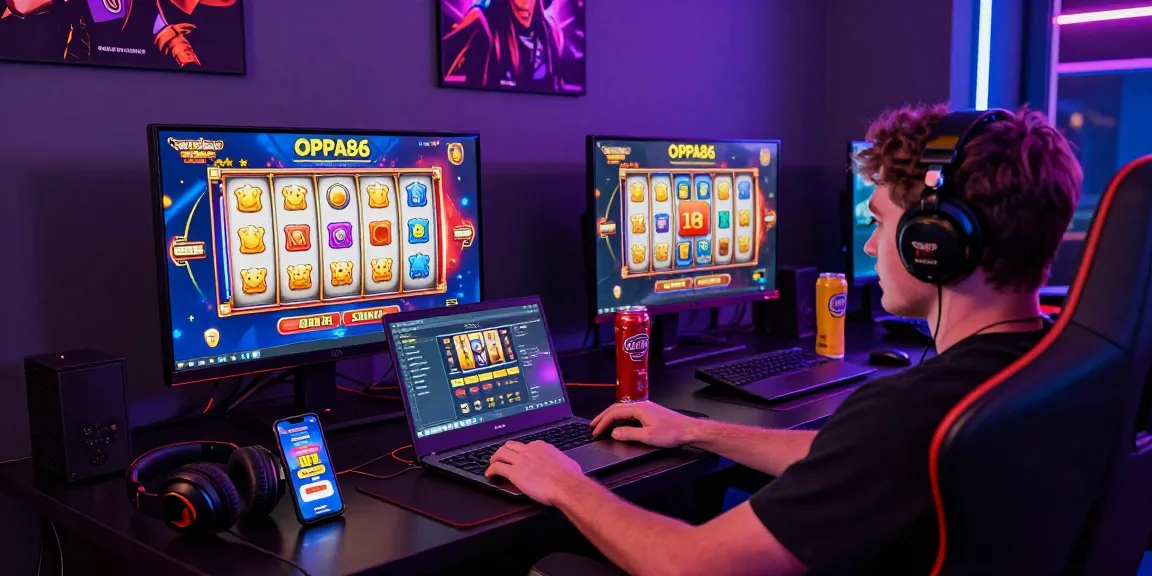 Exciting gaming moment on OPPA86 site with daily spins and vibrant atmosphere.