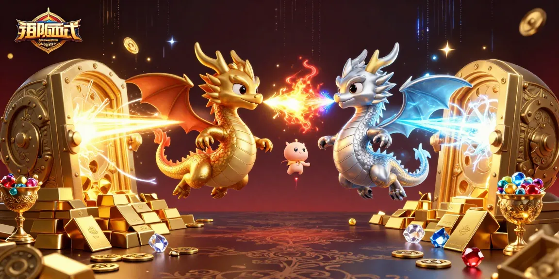 Experience the thrill of the romance of the three kingdoms with dynamic dragons and treasure in an exciting casino scene.