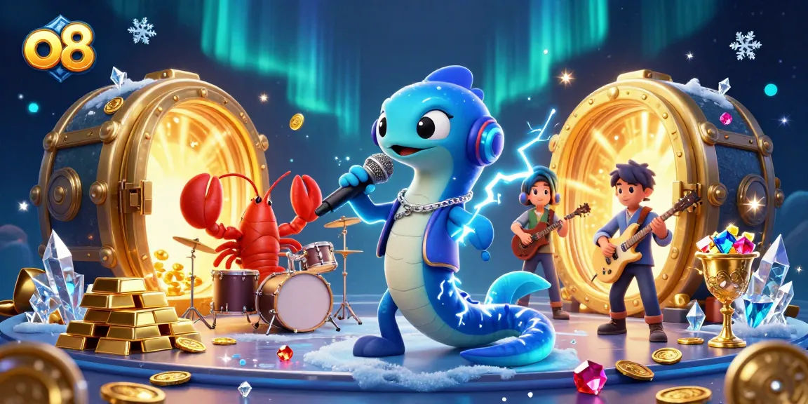 Engage in thrilling gameplay at o8 with a vibrant underwater casino featuring playful characters.