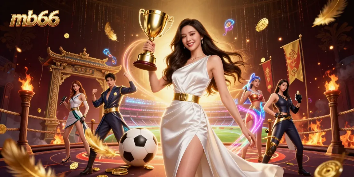 Win big at mb66 with a stunning illustration of triumph, featuring trophy-winning energy and dynamic betting elements.